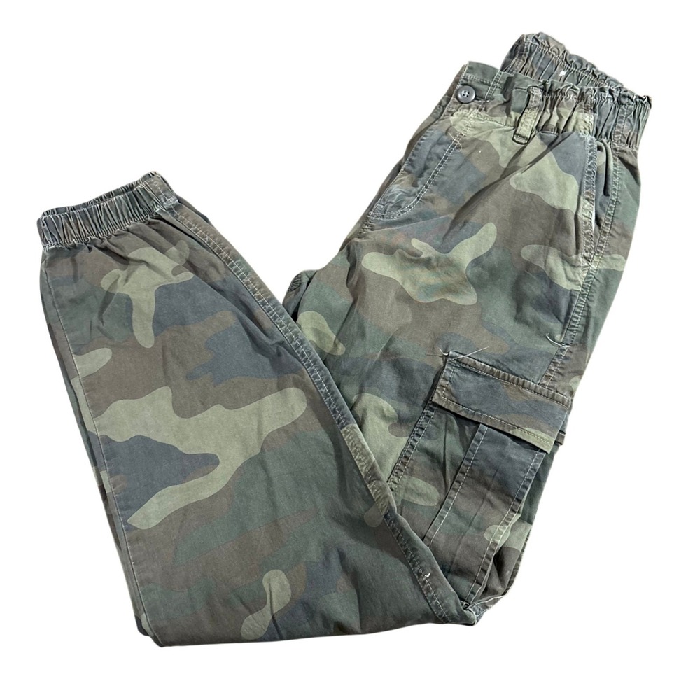 AMERICAN EAGLE Womens 0 Regular Camo Cargo Jogger Pants Super Stretch Utility
